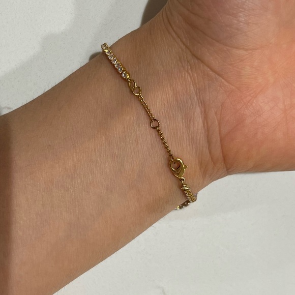 “A” initial diamond bracelet - Picture 2 of 2